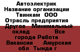 Автоэлектрик › Название организации ­ Твинкам, ООО › Отрасль предприятия ­ Другое › Минимальный оклад ­ 40 000 - Все города Работа » Вакансии   . Амурская обл.,Тында г.